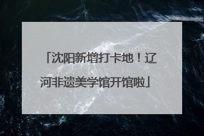 沈阳新增打卡地！辽河非遗美学馆开馆啦