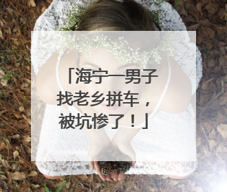 海宁一男子找老乡拼车，被坑惨了！