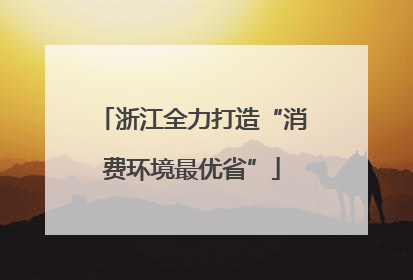 浙江全力打造“消费环境最优省”