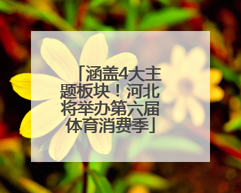 涵盖4大主题板块！河北将举办第六届体育消费季