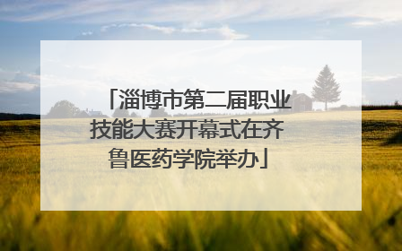 淄博市第二届职业技能大赛开幕式在齐鲁医药学院举办