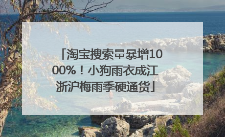 淘宝搜索量暴增1000%！小狗雨衣成江浙沪梅雨季硬通货