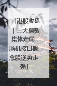 港股收盘｜三大指数集体走弱 脑机接口概念股逆势走强