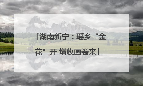 湖南新宁：瑶乡“金花”开 增收画卷来