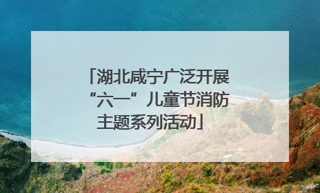湖北咸宁广泛开展“六一”儿童节消防主题系列活动