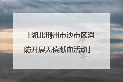 湖北荆州市沙市区消防开展无偿献血活动