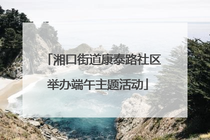 湘口街道康泰路社区举办端午主题活动