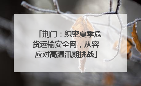 荆门：织密夏季危货运输安全网，从容应对高温汛期挑战