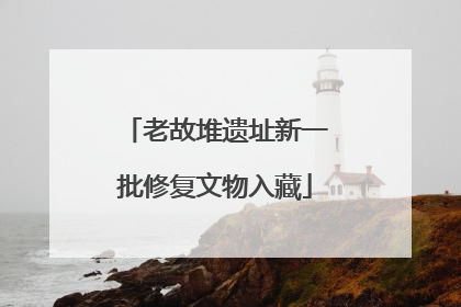 老故堆遗址新一批修复文物入藏