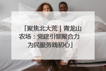 聚焦北大荒｜青龙山农场：党建引领聚合力 为民服务践初心