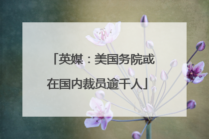 英媒：美国务院或在国内裁员逾千人