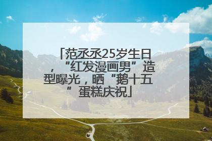 范丞丞25岁生日，“红发漫画男”造型曝光，晒“鹅十五”蛋糕庆祝