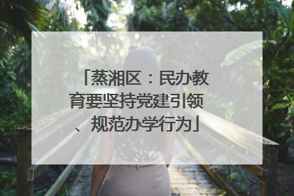 蒸湘区：民办教育要坚持党建引领、规范办学行为