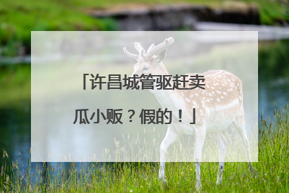 许昌城管驱赶卖瓜小贩？假的！