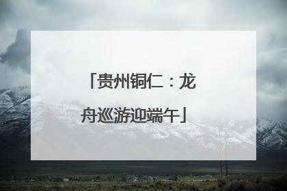 贵州铜仁：龙舟巡游迎端午