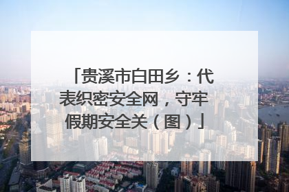 贵溪市白田乡：代表织密安全网，守牢假期安全关（图）