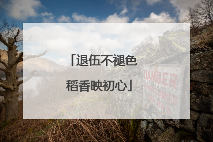 退伍不褪色 稻香映初心