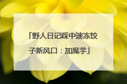 野人日记踩中速冻饺子新风口：加魔芋