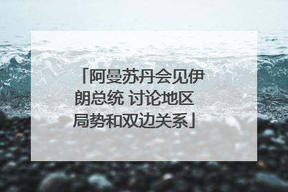 阿曼苏丹会见伊朗总统 讨论地区局势和双边关系