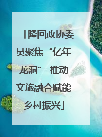 隆回政协委员聚焦“亿年龙洞” 推动文旅融合赋能乡村振兴