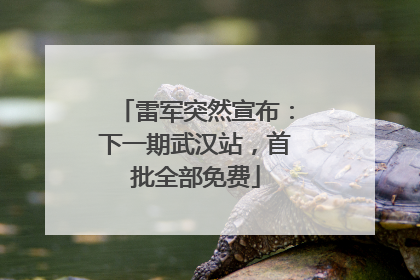 雷军突然宣布：下一期武汉站，首批全部免费