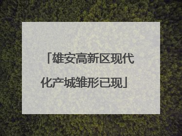 雄安高新区现代化产城雏形已现