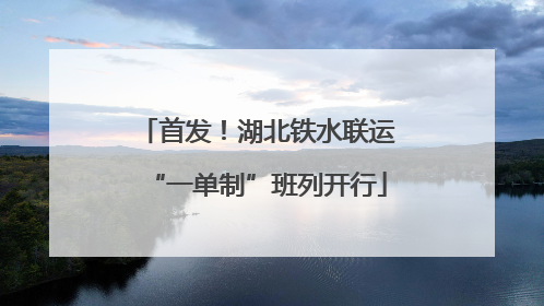 首发！湖北铁水联运“一单制”班列开行