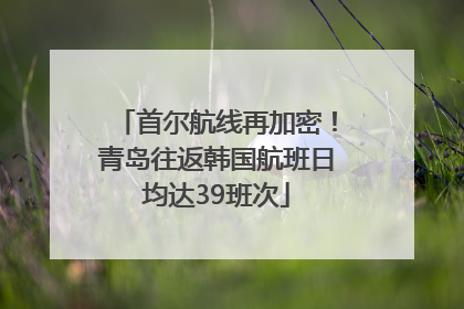首尔航线再加密！青岛往返韩国航班日均达39班次