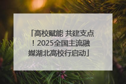 高校赋能 共建支点！2025全国主流融媒湖北高校行启动