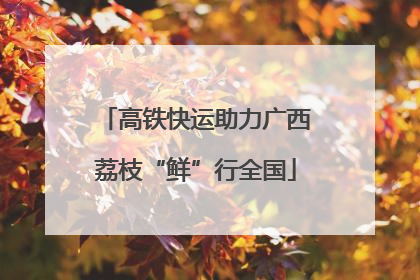高铁快运助力广西荔枝“鲜”行全国