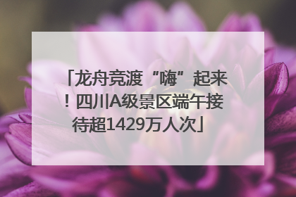 龙舟竞渡“嗨”起来！四川A级景区端午接待超1429万人次