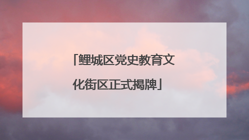 鲤城区党史教育文化街区正式揭牌
