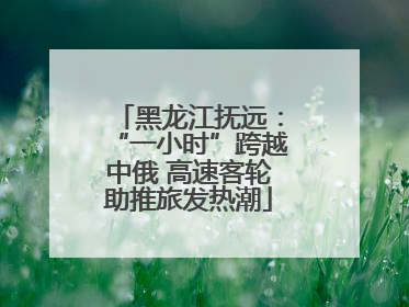 黑龙江抚远：“一小时”跨越中俄 高速客轮助推旅发热潮