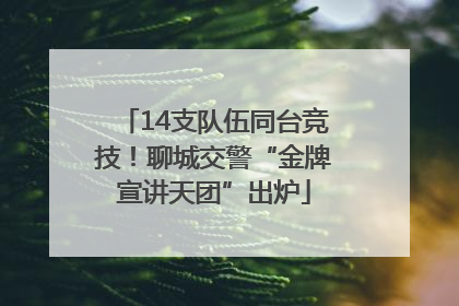 14支队伍同台竞技！聊城交警“金牌宣讲天团”出炉