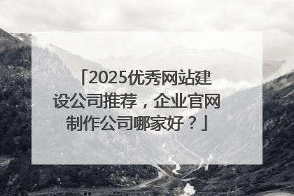 2025优秀网站建设公司推荐，企业官网制作公司哪家好？