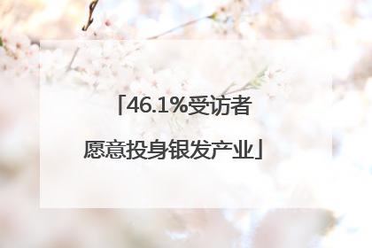 46.1%受访者愿意投身银发产业