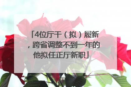 4位厅干（拟）履新，跨省调整不到一年的他拟任正厅新职