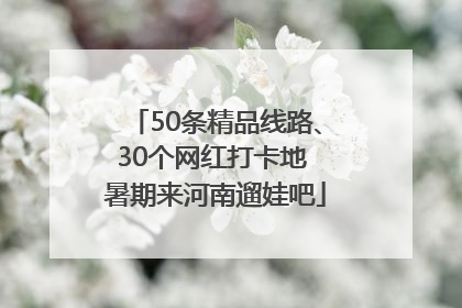 50条精品线路、30个网红打卡地 暑期来河南遛娃吧