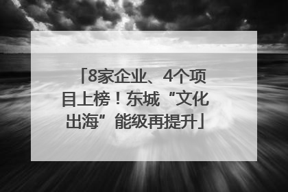 8家企业、4个项目上榜！东城“文化出海”能级再提升